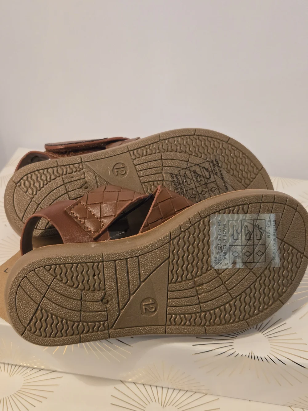 Lucky Brand Kids Brown Woven Strap Sandals